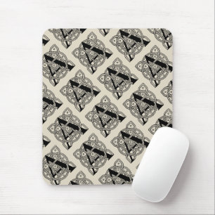 Tapis De Souris Lettre A Monogramme Impression de nœud celtique vi