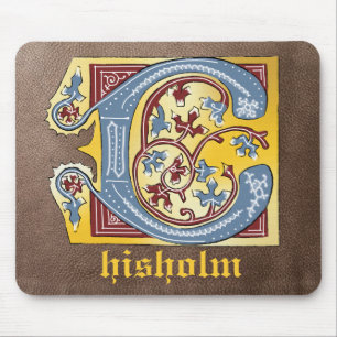 TAPIS DE SOURIS LETTRE BLEUE MOYENNE ET ROUGE LIVRE ÉCLAIRÉ C