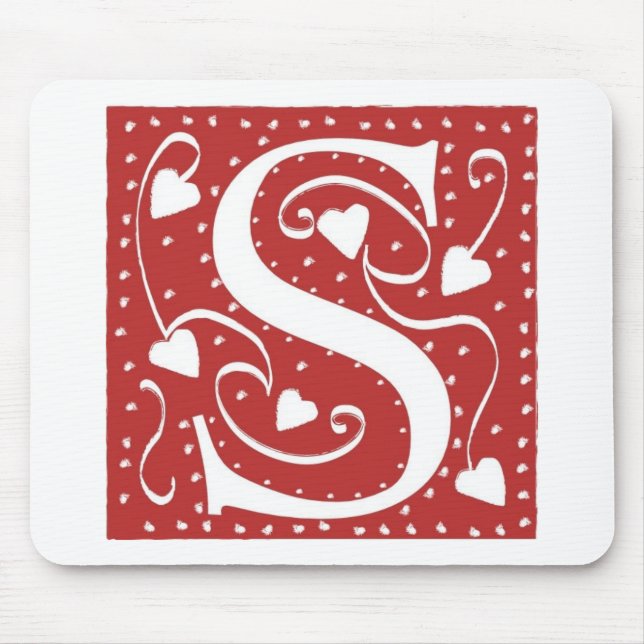 Tapis De Souris LETTRE COEUR mariage S (Devant)