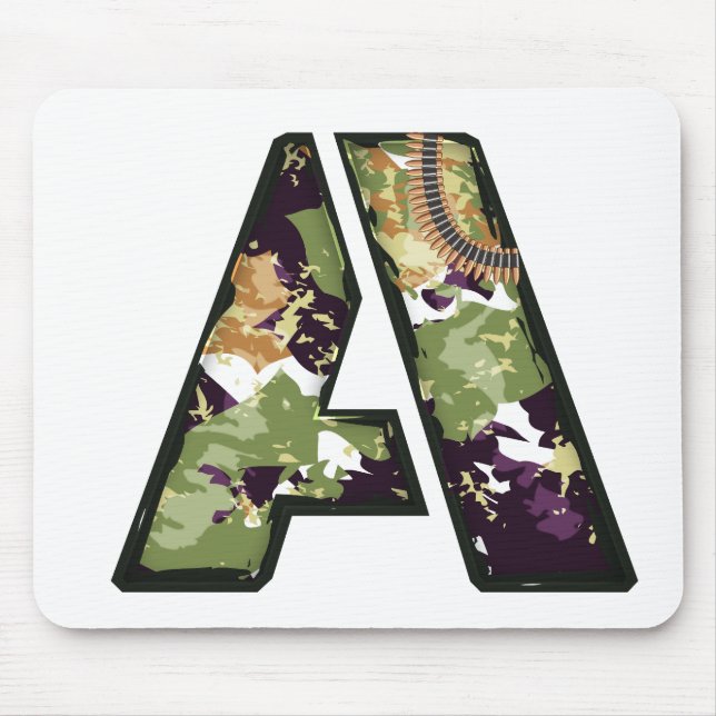 Tapis De Souris Lettre De Style Militaire (Devant)