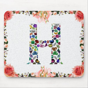 Tapis De Souris Lettre H Monogramme