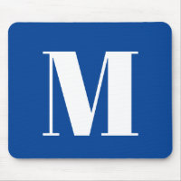 LETTRE INITIALE Bleu Profond Monogramme Moderne De