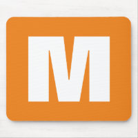 Lettre initiale Monogramme Style moderne Orange Bl