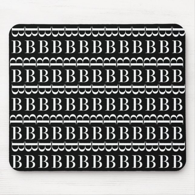 TAPIS DE SOURIS LETTRE INITIALE MONOGRAPHIQUE B (Devant)