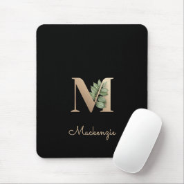 Tapis De Souris LETTRE MONOGRAPHIQUE BOtanique Élégante M