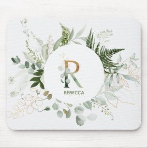 Tapis De Souris LETTRE MONOGRAPHIQUE DE VERRE R Souris R Pad
