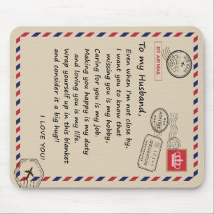 Tapis De Souris Lettre personnalisée à mon mari de la femme