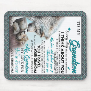 Tapis De Souris Lettre personnalisée à mon petit-fils, petit-fil