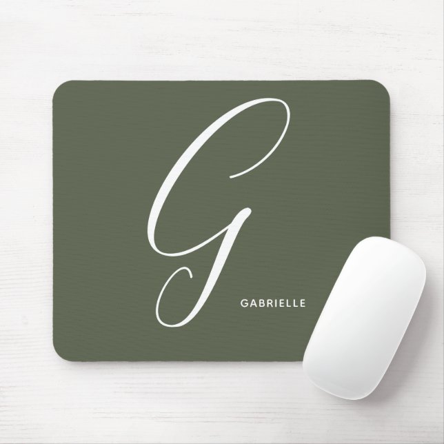 Tapis De Souris LETTRE Script MONOMOBILISÉ G CHVE Green (Avec souris)