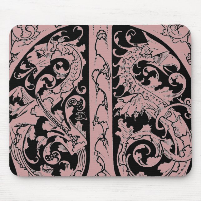 Tapis De Souris Lettre T avec tablette de souris Dragons (Devant)