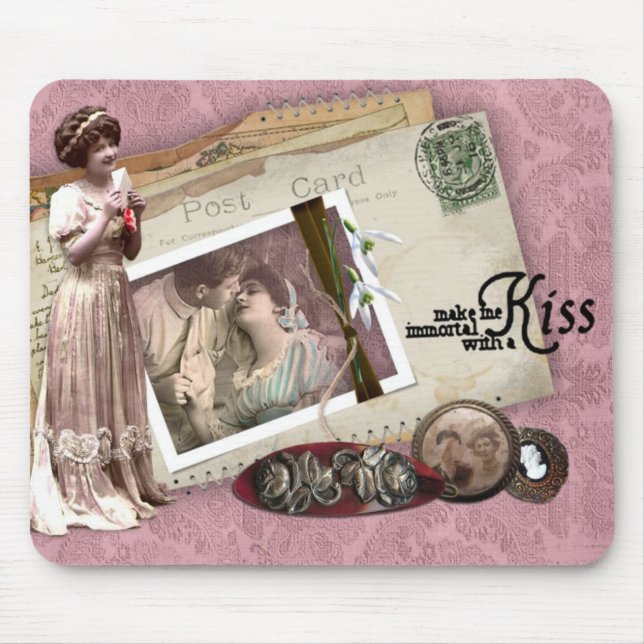 Tapis De Souris Lettres d'amour romantiques victoriennes (Devant)