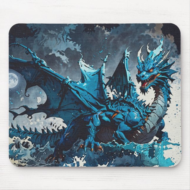 Tapis De Souris Lever de l'oeuvre Oceans-Dragon (Devant)