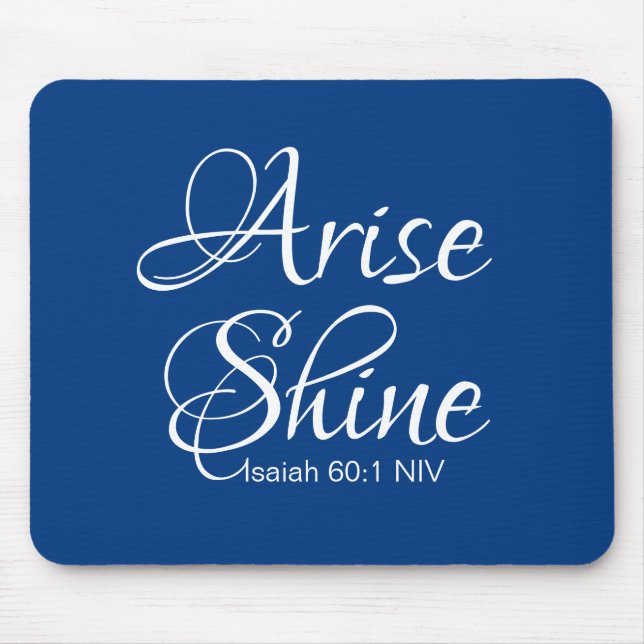 Tapis De Souris Lever et briller la Bible Verse Faith (Devant)