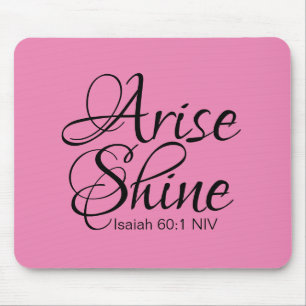 Tapis De Souris Lever et briller la réussite Bible Verse
