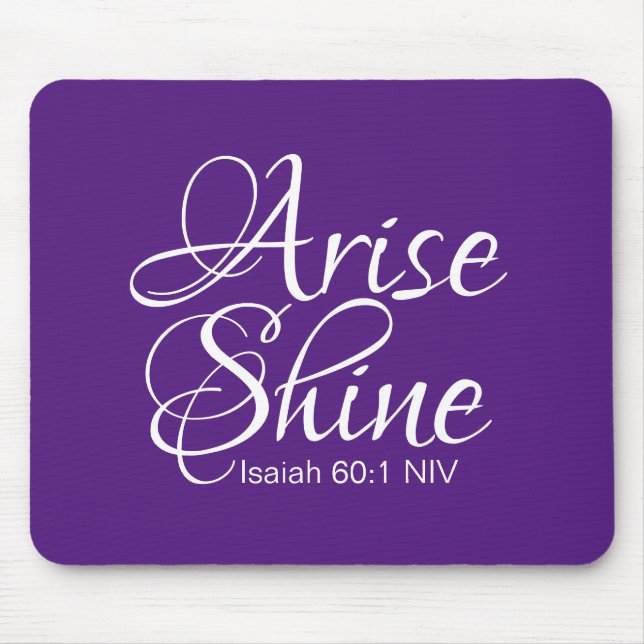 Tapis De Souris Lever et briller la réussite Bible Verse (Devant)