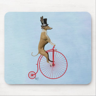 Tapis De Souris Lévrier sur le quart de penny rouge de penny