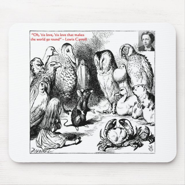 Tapis De Souris Lewis Carroll Looking Glass Illustration & quota (Devant)
