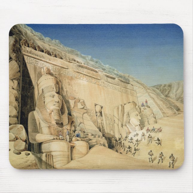 Tapis De Souris L'excavation du grand temple de Ramesses II, (Devant)