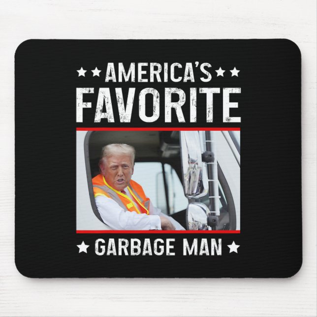 Tapis De Souris L'homme-poubelle américain favori Drôle Trump Garb (Devant)