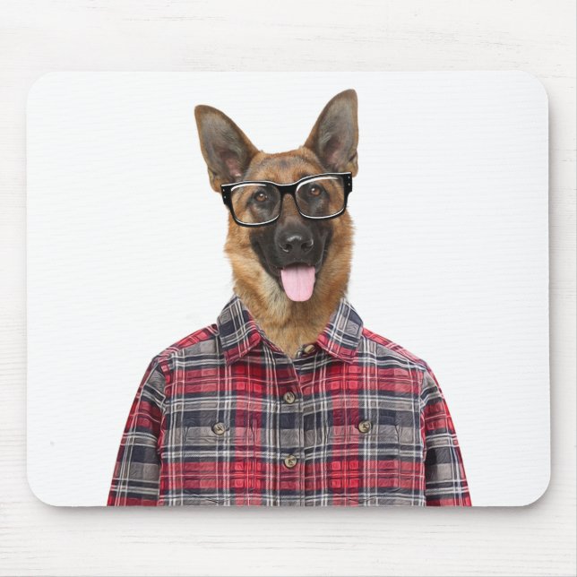 Tapis De Souris L'humour du chien berger allemand (Devant)