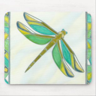 Tapis De Souris Libellule en pastel lumineuse par fuite de Vanna