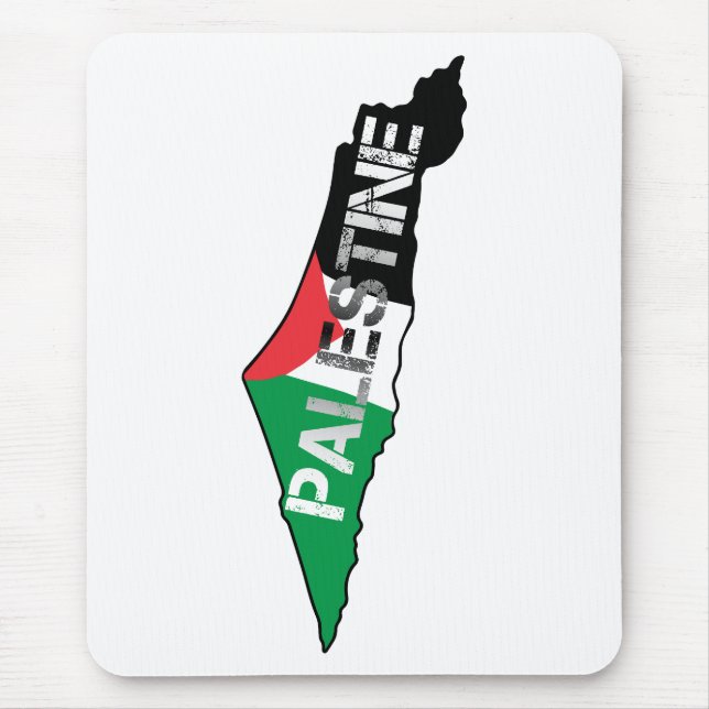 Tapis De Souris Libérez la Palestine Drapeau sur la carte Palestin (Devant)
