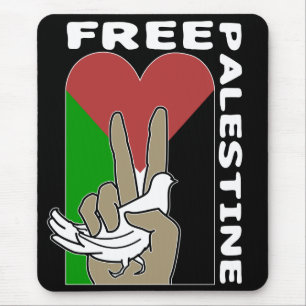 Tapis De Souris Libérez l'arrière - plan noir palestinien