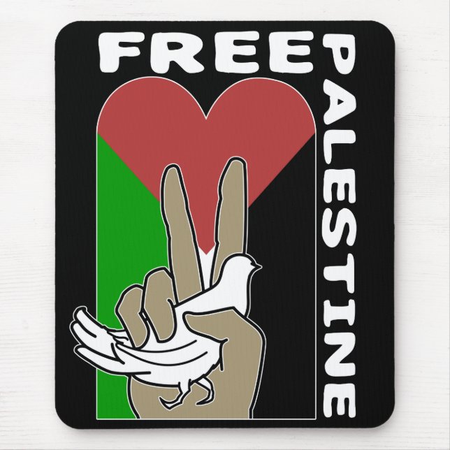 Tapis De Souris Libérez l'arrière - plan noir palestinien (Devant)