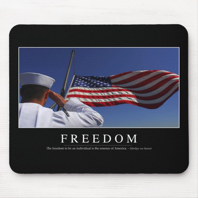Tapis De Souris Liberté : Citation Inspirationnelle 2 (Devant)