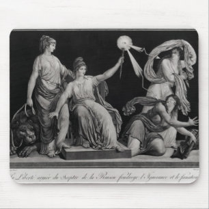 Tapis De Souris Liberté, frappant en bas de l'ignorance et du