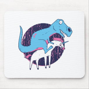 Tapis De Souris Licorne à cheval sur un Trex