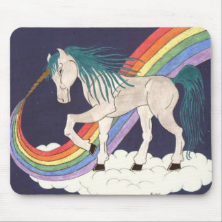 Tapis De Souris Licorne Mousepad d'arc-en-ciel