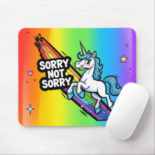 Tapis de souris Licorne Sorry not Sorry