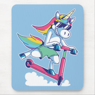 Tapis De Souris Licorne sur un scooter