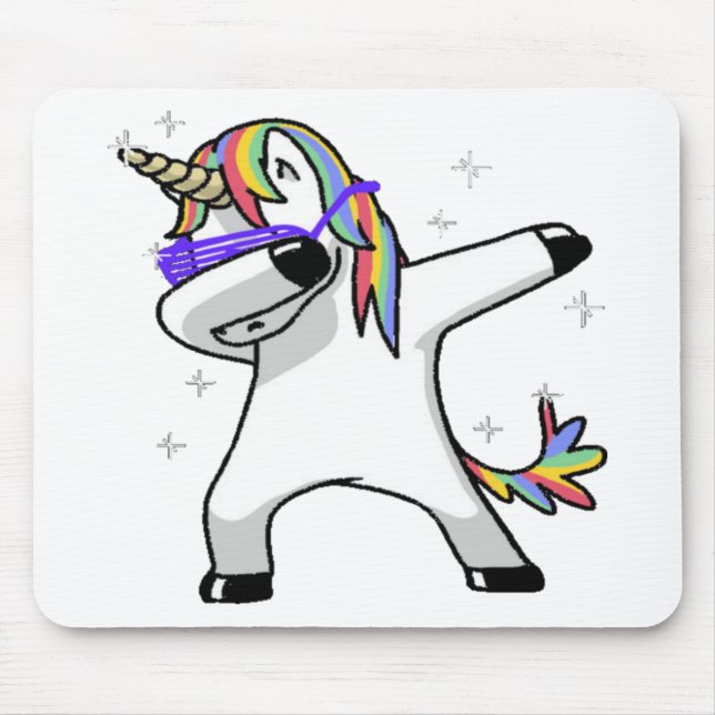 Tapis De Souris Licorne tamponnante (Devant)