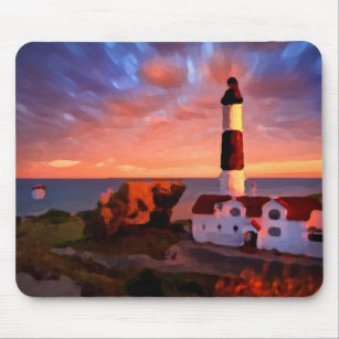 Tapis De Souris lighthouse sunrise mousepad