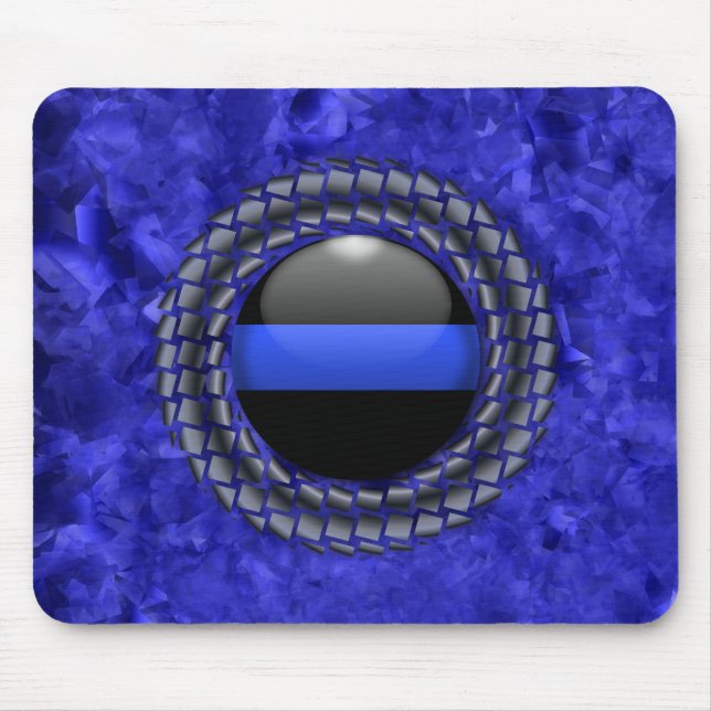 Tapis De Souris Ligne bleue mince (Devant)