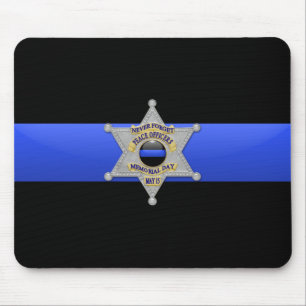 Tapis De Souris Ligne Bleue Mince - Insigne