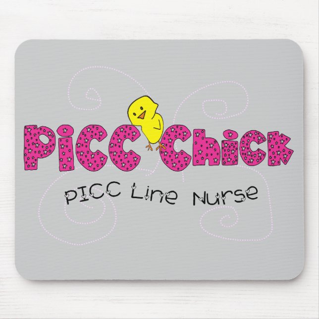 Tapis De Souris Ligne cadeaux du poussin PICC de PICC d'infirmière (Devant)