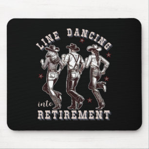 Tapis De Souris Ligne Dansant En Retraite Western Cowboy Cowgir