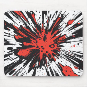 Tapis De Souris Ligne de vitesse d'explosion de bande dessinée rou