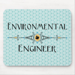 Tapis De Souris Ligne décorative de l'ingénieur de l'environnement