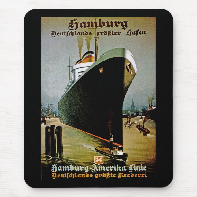 Tapis De Souris Ligne Hambourg-Amerika (Devant)