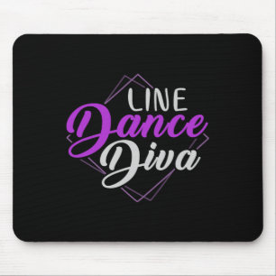 Tapis De Souris Ligne Patriotique Danse Diva Femmes Ligne Cadeau D