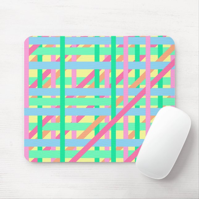 Tapis De Souris Lignes croisées de Pâques (Avec souris)