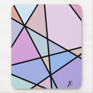 Tapis De Souris Lignes et formes géométriques multicolores