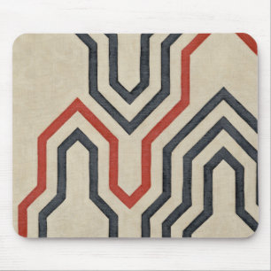 Tapis De Souris Lignes graphiques oranges et bleues
