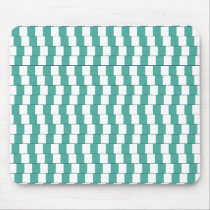 Tapis De Souris Lignes turquoise déroutantes