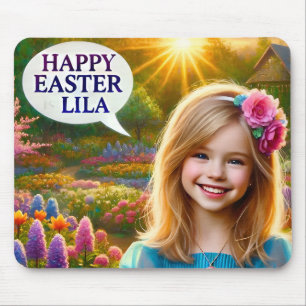 TAPIS DE SOURIS LILA ~ HAPPY EASTER ~