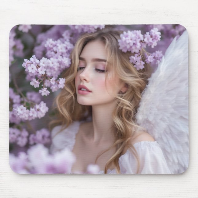 Tapis De Souris Lilac Dreams - Serene Spring Angel (Devant)